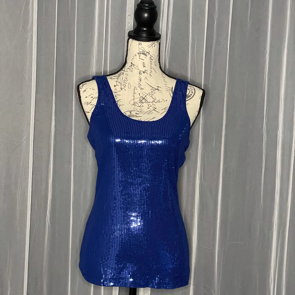 Express and Women’s Royal blue sequence tank top